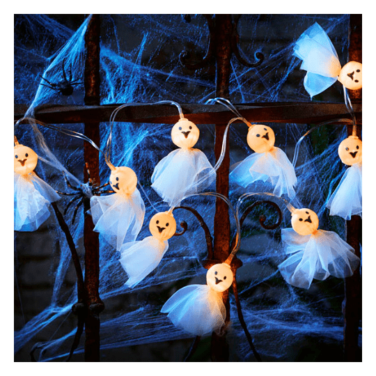 Halloween String Lights Dekoratif Pilli Aydınlatma Hayalet Temalı