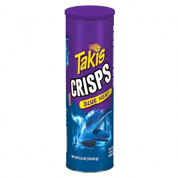 Takis Crisps Blue Heat - Hot Chili Pepper Flavored Potato Crisps 155,92g