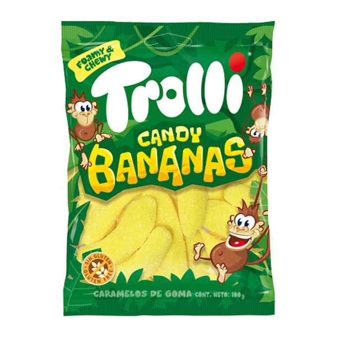Trolli Candy Bananas - Gluten Free 100gr