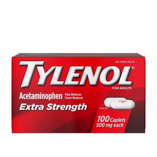 Tylenol Extra Strength 500 mg 100 Caplets