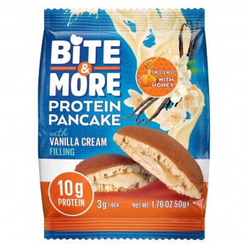 Bite & More Vanilla Flavored Cream Filling Protein Pancake 50g