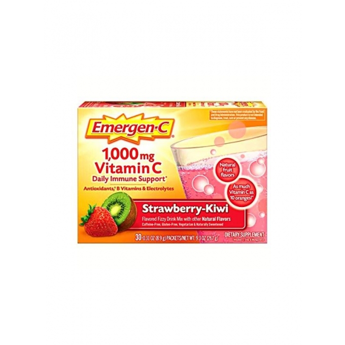 Emergen-C 1000mg Vitamin C Powder Strawberry-Kiwi  30 Packets