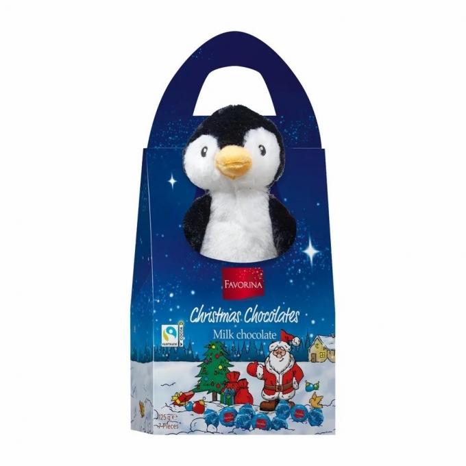 Favorina Christmas Chocolates - Peluş Penguen 125g