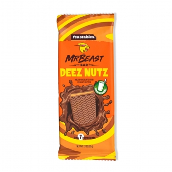 Feastables Mr Beast Deez Nutz - Milk Chocolate with Peanut Butter 60g