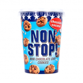 Non Stop! Chocolate Coconut - Mini Chocolate Chip Cookies 125g