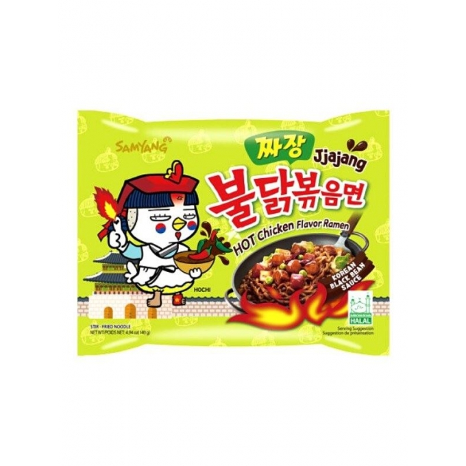 Samyang Buldak Jjajang Korean Black Bean Sauce Ramen 140 g