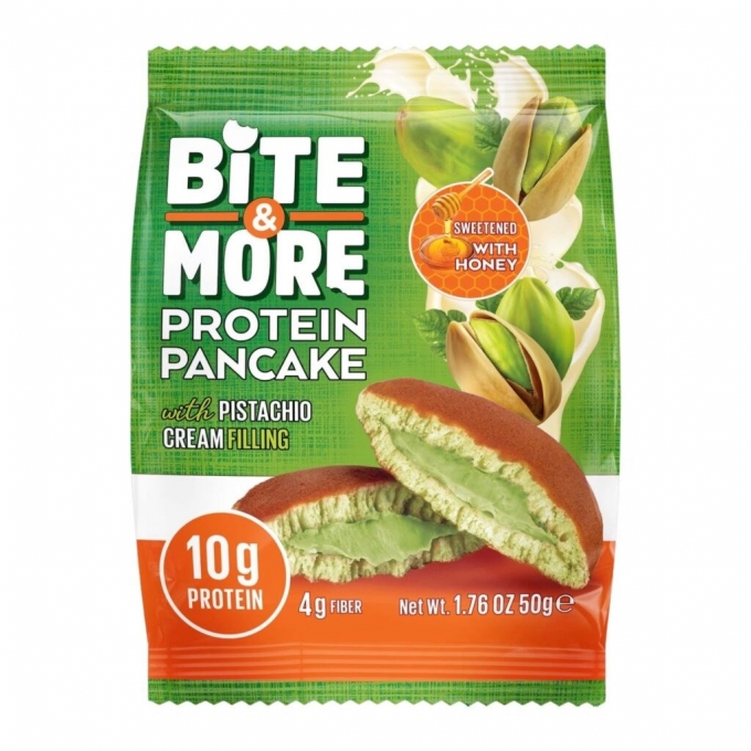 Bite & More Pistachio Cream Filling Protein Pancake 50g