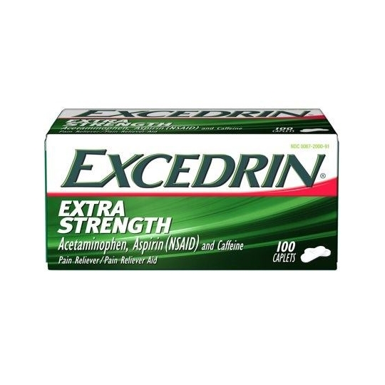 Excedrin Extra Strength Acetaminophe Aspirinand Caffeine 100 Kapsül 