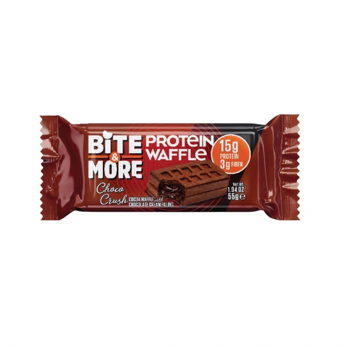 Bite & More Protein Waffle with Chocolate Cream Filling 55g