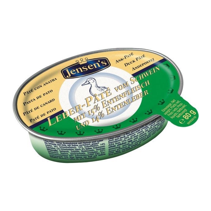  Jensen's Ördek Etli ve Ördek Ciğerli Domuz Ciğeri Ezmesi 80g