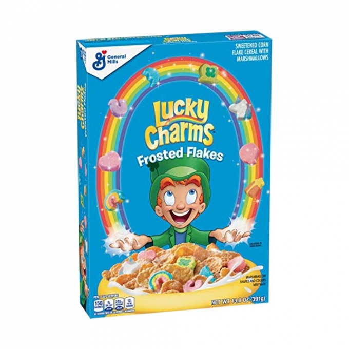 General Mills Lucky Charms Frosted Flaxes with 2 New Unicorn 391g