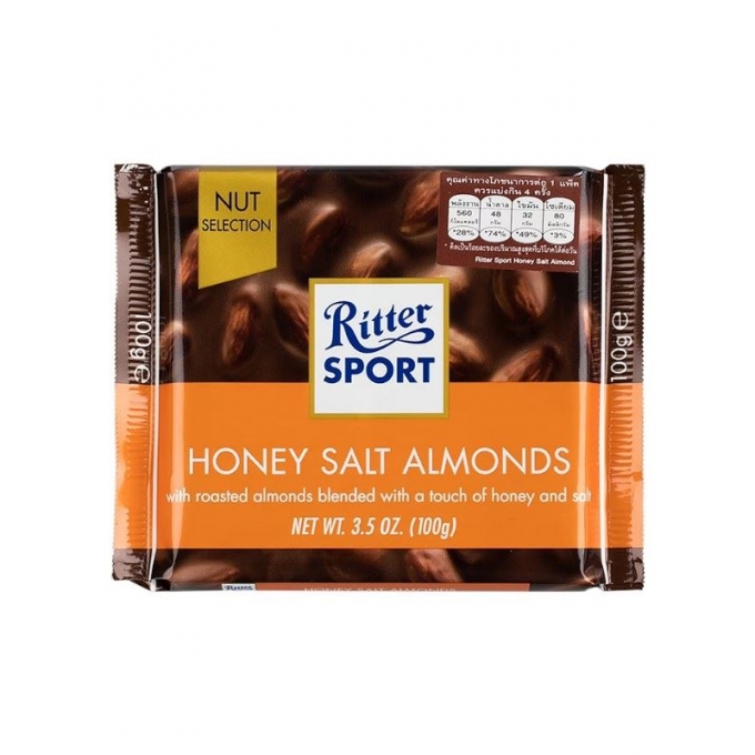 Ritter Sport Honey Salted Almonds Chocolate 100 g