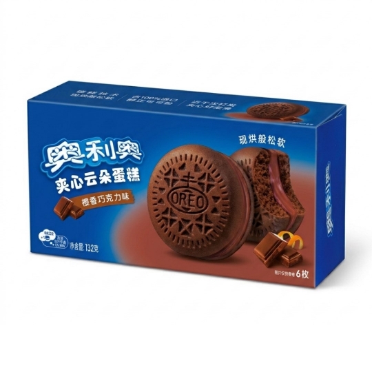 Oreo Sandwich Cloud Cake Orange Chocolate Flavor 132g