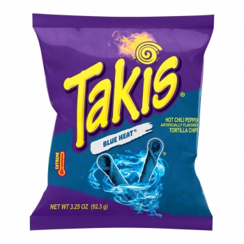 Takis Blue Heat Hot Chili Pepper Tortilla Chips 92.3g
