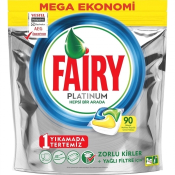 Fairy Platinum Limon Kokulu Bulaşık Makinesi Deterjanı 90 Tablet
