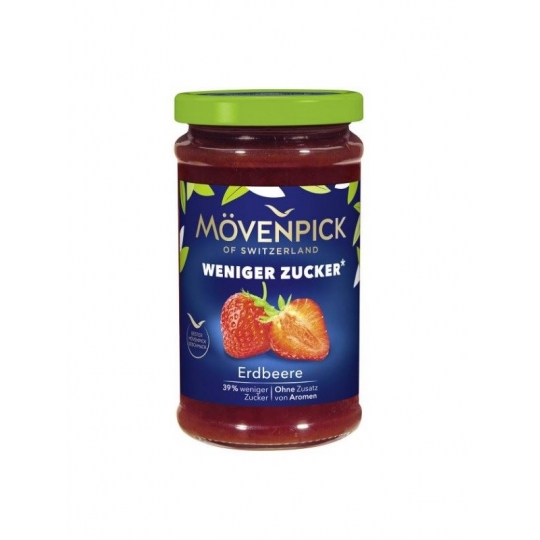 Mövenpick Gourmet Frühstück Weniger Zucker Erdbeere Fruchtaufstrich 220 g