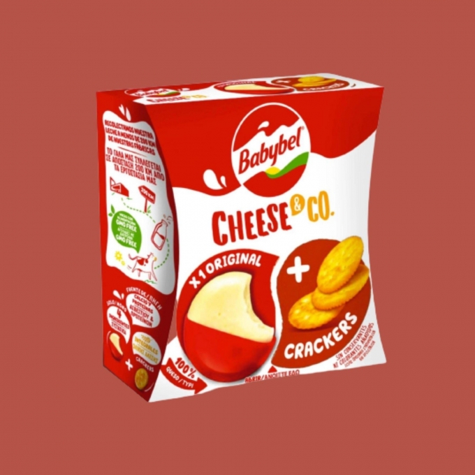 Babybel σνακ cheese & crackers (40g)
