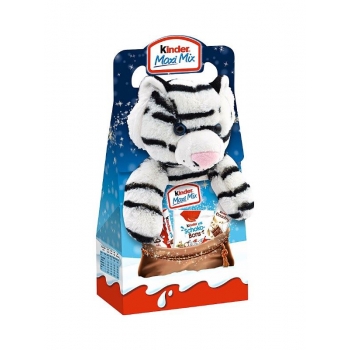  Kinder Maxi Mix 4 Farklı Çikolata Kutusu Çizgili Ayı Peluş 133 g