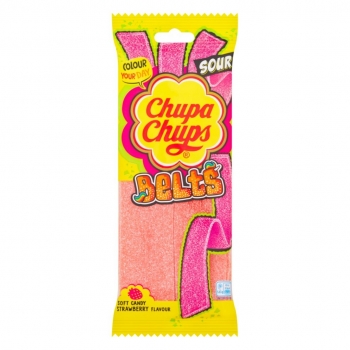 Chupa Chups Belts Sour Strawberry Flavour 90g