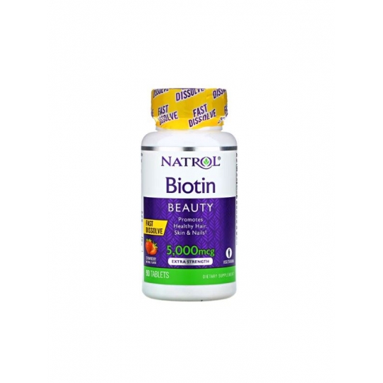  Natrol Biotin Strawberry 5,000 mcg  90 Tablets