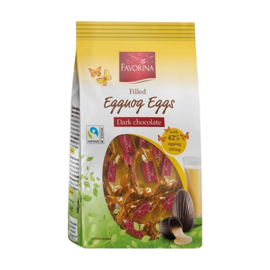 Favorina Eggnog Eggs Dark Chocolate 150g