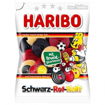 Haribo Schwarz Rot Rollt 175 gr