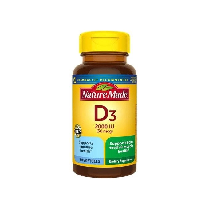 Nature Made Vitamin D3 2000 IU (50 mcg) Softgels
