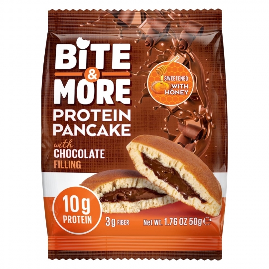 Bite & More Chocolate Cream Filling Protein Pancake 50g