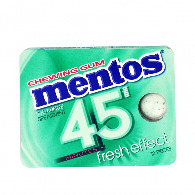 Mentos 45 Minutes Fresh Effect Chewing Gum Spearmint 18g