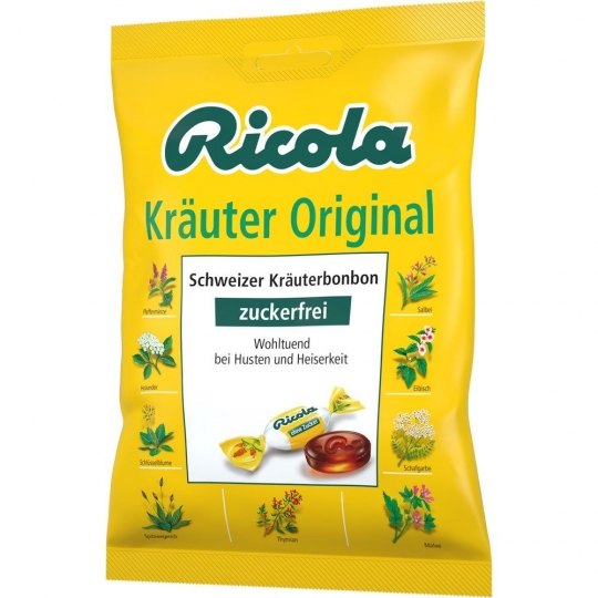 Ricola Krauter Original - Şifalı Otlar Bitkisel Şekerleme 75G