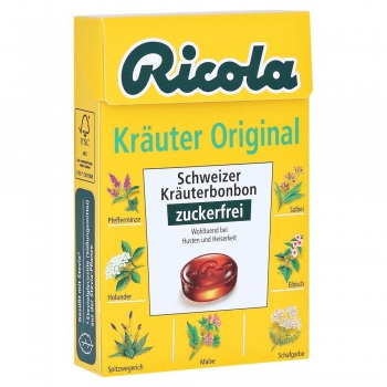 Ricola Bonbon, Kräuter Origininal Zuckerfrei Şekerleme 50g