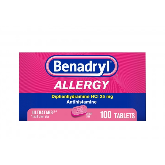 Benadryl Allergy Ultratabs 25mg 100 Tablets