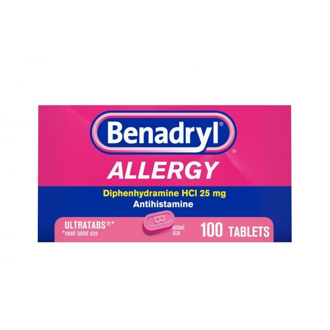 Benadryl Allergy Ultratabs 25mg 100 Tablets