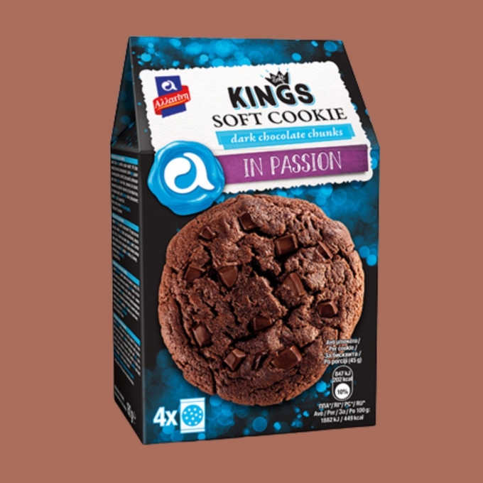 Kings Soft Cookies Dark Chocolate Chunks (180g)