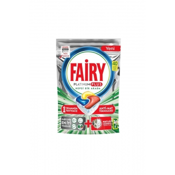 Fairy Platinum Plus 40 Yıkama Bulaşık Makinesi Deterjanı Kapsülü