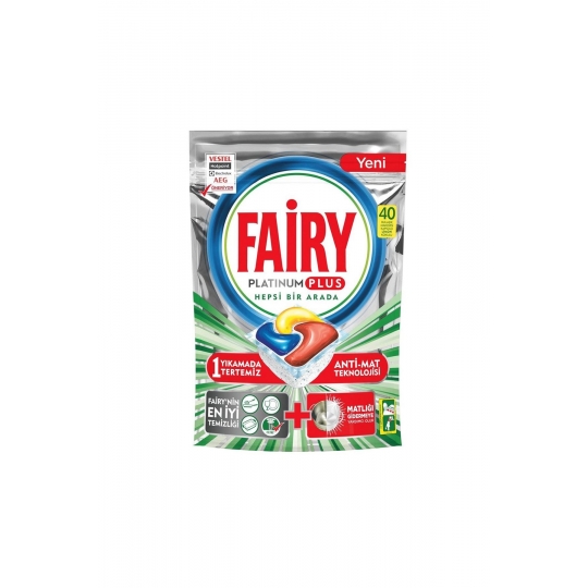 Fairy Platinum Plus 40 Yıkama Bulaşık Makinesi Deterjanı Kapsülü