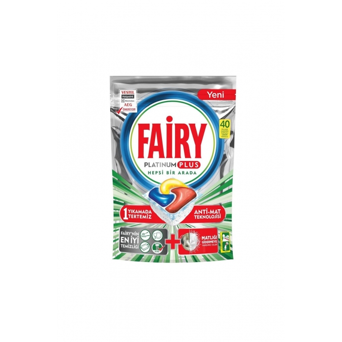 Fairy Platinum Plus 40 Yıkama Bulaşık Makinesi Deterjanı Kapsülü