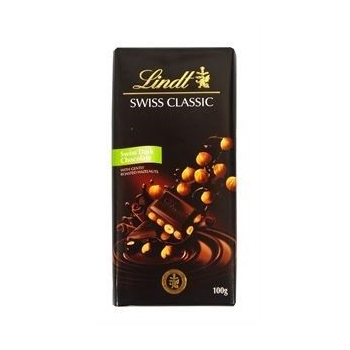 Lindt Swiss Classic Dark Choccolate With Roasted Hazelnut 100 G