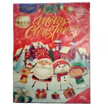 Baron Merry Christmas Takvim Çikolata 75gr-Kırmızı