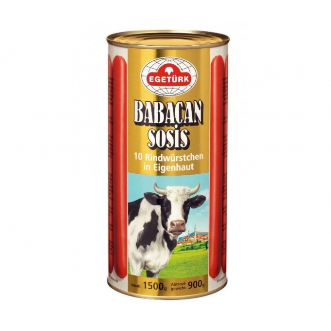 Egetürk Babacan Sosis % 100 Sığır Eti - Bürüt: 1.500g Net: 900g