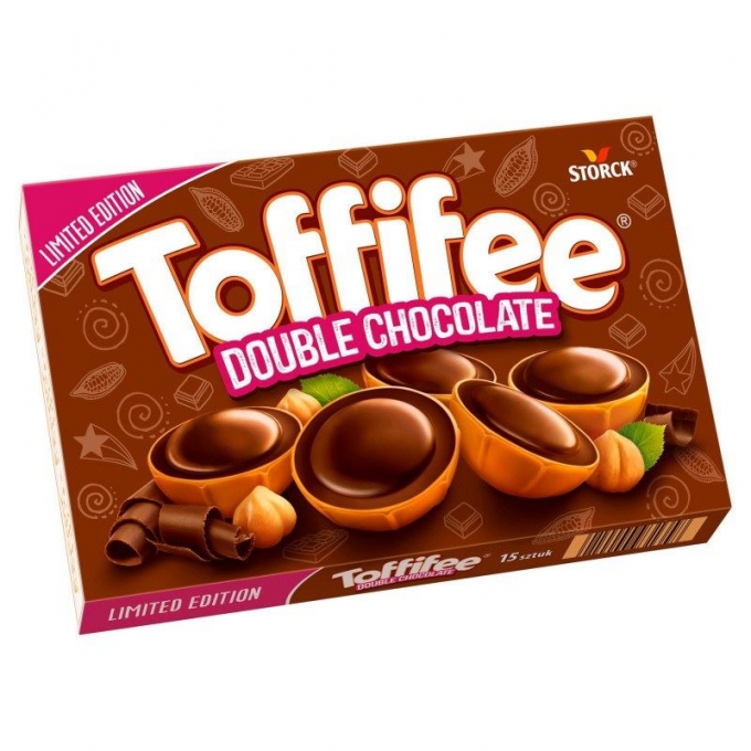 Toffifee Double Chocolate Orzech laskowy w karmelu kremie i czekoladzie 125 g
