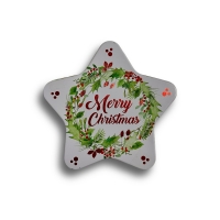 Merry Christmas Çikolata Yıldız Teneke Kutu 43g