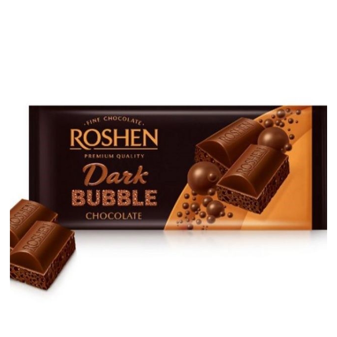 Roshen Dark Bubble Bitter Kabarcık Çikolata 80gr