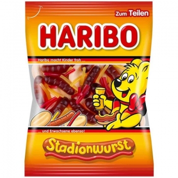 HARIBO Fruchtgummi mit Schaumzucker STADIONWURST 175 gr