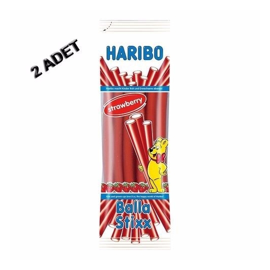  Haribo Strawberry Balla Stixx 200gr-2 ADET