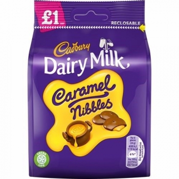 Cadbury Dairy Milk Caramel Nibbles Chocolate Bag 120g