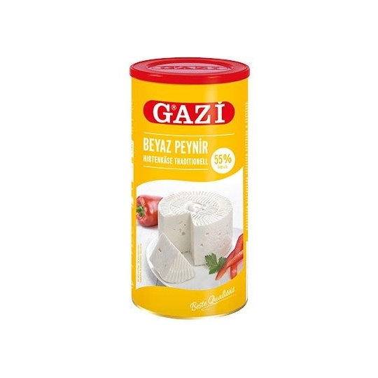 Gazi Beyaz Peynir % 55 Yağlı Net Ağırlık 800 gr Brüt Ağırlık 1500 gr