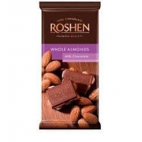 Roshen Whole Almonds Milk Chocolate 90gr