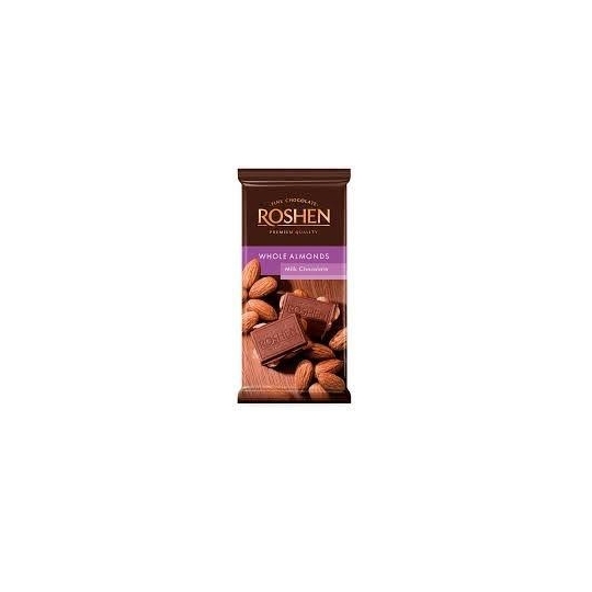 Roshen Whole Almonds Milk Chocolate 90gr