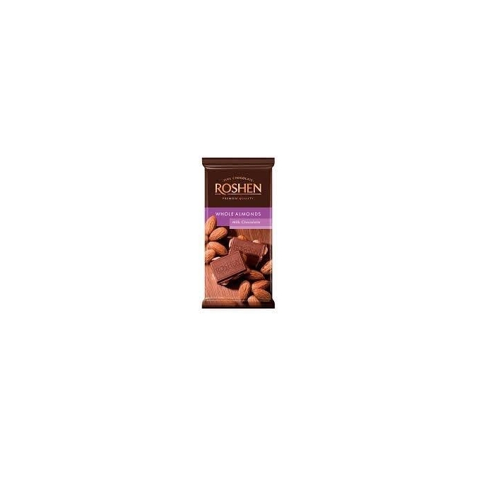 Roshen Whole Almonds Milk Chocolate 90gr